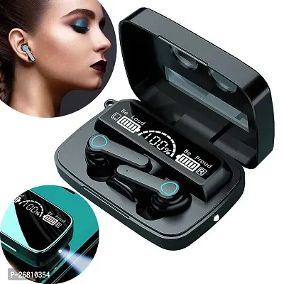 M19 Earbuds/TWS/buds 5.1 Earbuds with 280H Playtime, Headphones with Power Bank Bluetooth Headset  (Black, True Wireless)