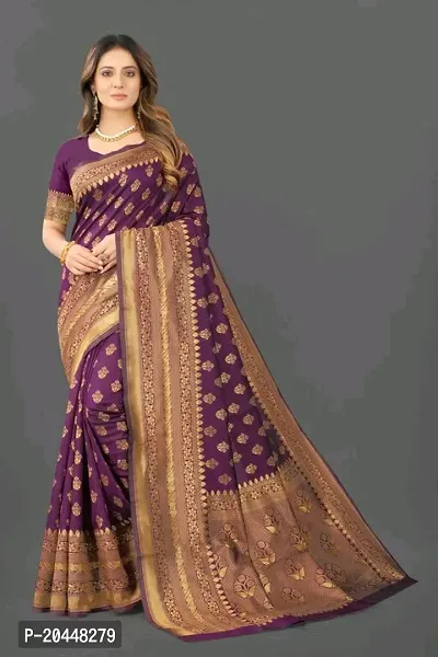 Beautiful Chanderi Cotton Saree with Blouse piece-thumb0