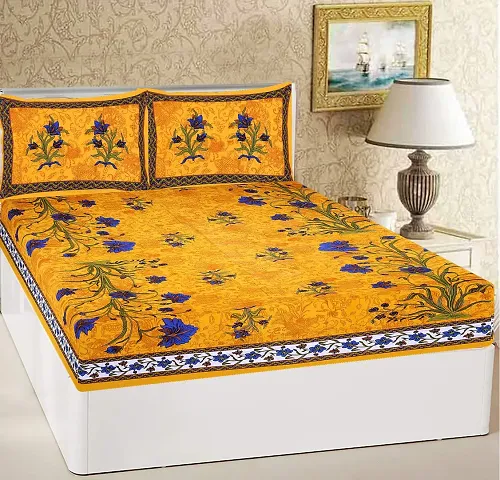 Cotton Printed Double Bedsheets