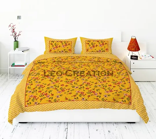 Pure Cotton Double Bedsheets With 2 Pillow Covers