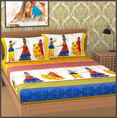 Printed Cotton Queen Size Bedsheets