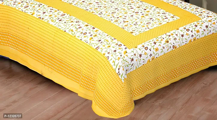 Classic Cotton Printed Single Bedsheets with Pillow Cover-thumb4