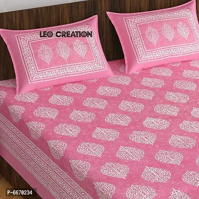 Beautiful Cotton Queen Size Bedsheet With Two Pillow Covers-thumb4