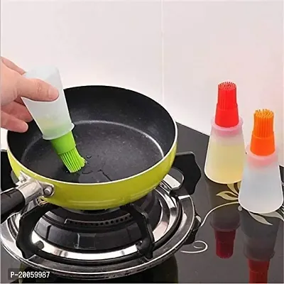 HENCEBE Silicone Oil Bottle Brush - Sauteing, Baking Or Grilling, Frying, BBQ, Pan Cake Butter Bread Pastry Brush Bottle Cooking Oil Dispenser Kitchen Tools-thumb3