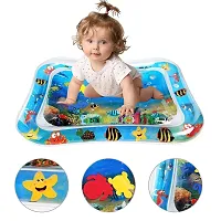 Henceberry Baby Kids Water Play Mat Toys Inflatable Infant Tummy Time Playmat Toddler for Baby Fun Activity (Blue)-thumb3
