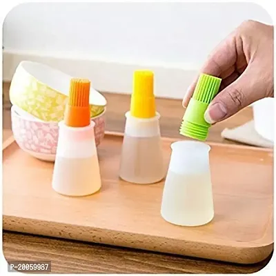 HENCEBE Silicone Oil Bottle Brush - Sauteing, Baking Or Grilling, Frying, BBQ, Pan Cake Butter Bread Pastry Brush Bottle Cooking Oil Dispenser Kitchen Tools-thumb2