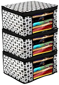 Henceberry Polka Dots Design Non-woven Foldable Saree Cover|Clothes Storage Bag/Wardrobe Organizer-thumb3