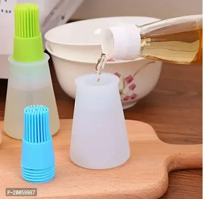 HENCEBE Silicone Oil Bottle Brush - Sauteing, Baking Or Grilling, Frying, BBQ, Pan Cake Butter Bread Pastry Brush Bottle Cooking Oil Dispenser Kitchen Tools-thumb5