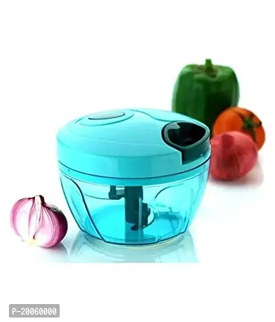 Generic Compact Vegetable Chopper (350ml, Blue)