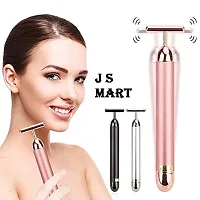 JEL J S Mart 24K Gold Energy Beauty Bar Electric Vibration Facial Massage Roller Waterproof Face Skin Care Anti Wrinkle Massager for Forehead Cheek Neck Arm Leg, Facial Massager Machine (Multicolor)-thumb1