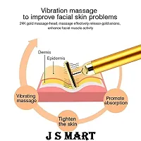 JEL J S Mart 24K Gold Energy Beauty Bar Electric Vibration Facial Massage Roller Waterproof Face Skin Care Anti Wrinkle Massager for Forehead Cheek Neck Arm Leg, Facial Massager Machine (Multicolor)-thumb4