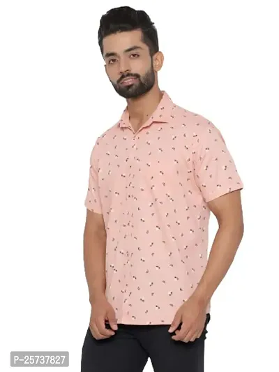 MAD TEE Men Reguler Fit Printed Pure Cotton Cut Away Half Sleeve Casual Shirt-thumb3