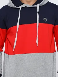 Men'S Full Sleeve Colorblock Sweatshirts With Hood-thumb2
