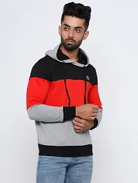 Men'S Full Sleeve Colorblock Sweatshirts With Hood-thumb1