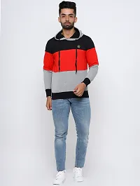 Men'S Full Sleeve Colorblock Sweatshirts With Hood-thumb3
