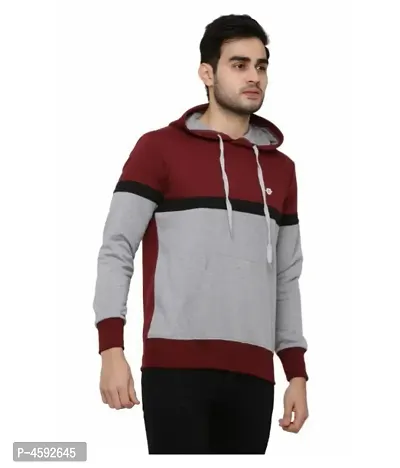 Full Sleeve Solid Men Sweatshirt Multi Color-thumb0