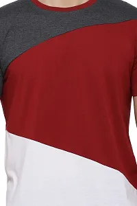 Men Round Neck Multi Color T-Shirt-thumb2