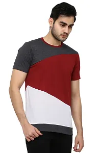 Men Round Neck Multi Color T-Shirt-thumb1