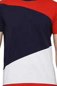 Men Round Neck Multi Color T-Shirt-thumb2