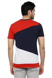 Men Round Neck Multi Color T-Shirt-thumb4