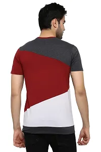 Men Round Neck Multi Color T-Shirt-thumb4