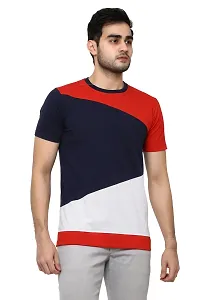 Men Round Neck Multi Color T-Shirt-thumb1