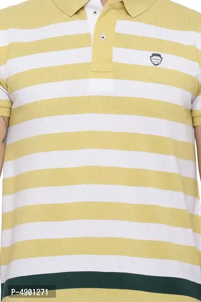 Striped Men Polo Neck  T-Shirt-thumb5