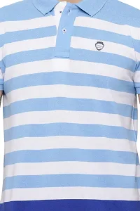 Striped Men Polo Neck  T-Shirt-thumb4