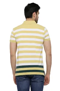 Striped Men Polo Neck  T-Shirt-thumb3