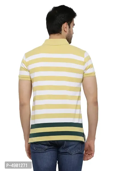 Striped Men Polo Neck  T-Shirt-thumb4