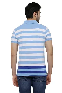 Striped Men Polo Neck  T-Shirt-thumb3