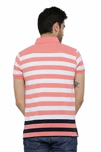 Striped Men Polo Neck  T-Shirt-thumb3