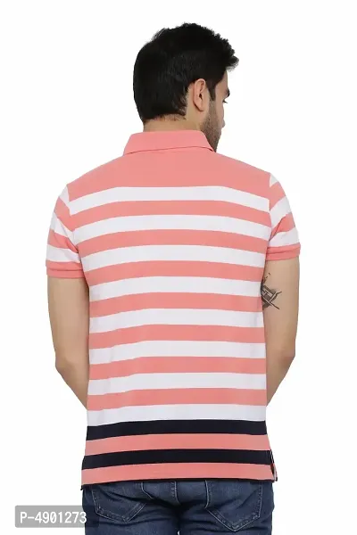 Striped Men Polo Neck  T-Shirt-thumb4