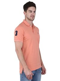 Solid Men Polo Neck Half T-Shirt-thumb2