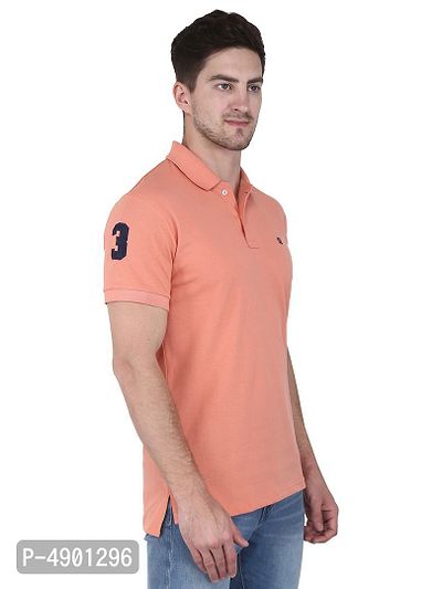 Solid Men Polo Neck Half T-Shirt-thumb3