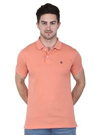 Solid Men Polo Neck Half T-Shirt-thumb1