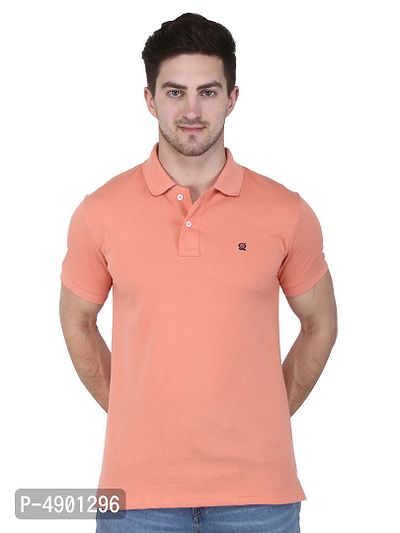 Solid Men Polo Neck Half T-Shirt-thumb2