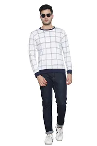 Checkered Men Round Neck T-Shirt-thumb2