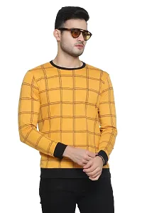 Checkered Men Round Neck T-Shirt-thumb2