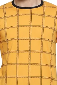 Checkered Men Round Neck T-Shirt-thumb4