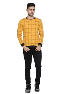 Checkered Men Round Neck T-Shirt-thumb3