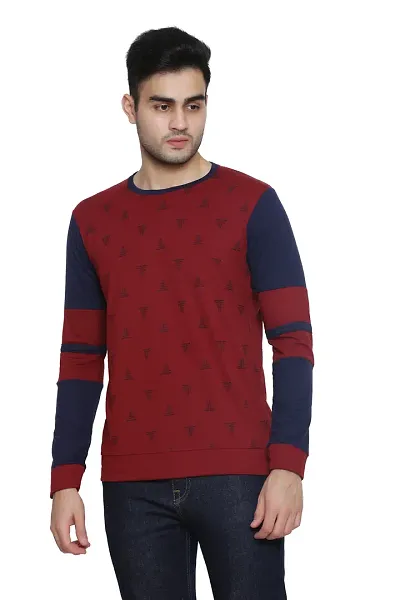 Men's Cotton Blend printed Round Neck T Shirt