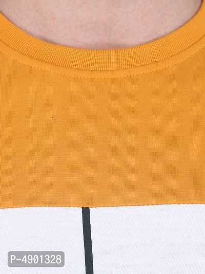 Checkered Men'S Round Neck Multi Color T-Shirt-thumb2