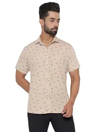 MAD TEE Men Reguler Fit Printed Pure Cotton Cut Away Half Sleeve Casual Shirt-thumb2