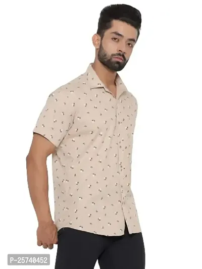 MAD TEE Men Reguler Fit Printed Pure Cotton Cut Away Half Sleeve Casual Shirt-thumb4