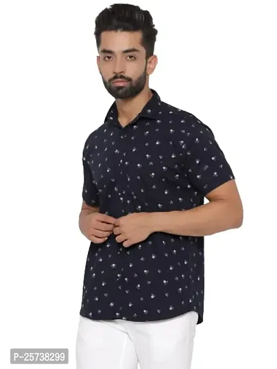 MAD TEE Men Reguler Fit Printed Pure Cotton Cut Away Half Sleeve Casual Shirt-thumb4