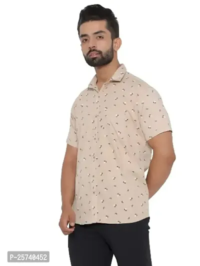 MAD TEE Men Reguler Fit Printed Pure Cotton Cut Away Half Sleeve Casual Shirt-thumb5