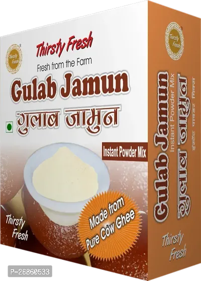 Thirsty Fresh Instant Gulab Jamun Mix Veg Delicious Indian Dessert and Mithai Mix with Pure Cow Deshi Ghee  Natural Ingredients Makes 40 per Pack (1 Kg, Pack of 5 x 200g)-thumb0