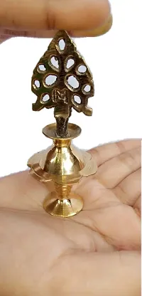 Mii Art Antique Mughal Design Brass Item,Pital ki Surmedani with 2 Packed Bareilly Special Surma(Color-Golden)(Material-Brass)(Size-9cm Small) Pack of 1 Set-thumb1