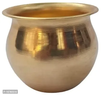 Mii Art Antique mughal Design Brass Item Kalash lota for Temple and Pooja Purpose, (Color-Golden)(Material-Brass)(Size-8 cm,Small) Pack of 1 Set.-thumb0